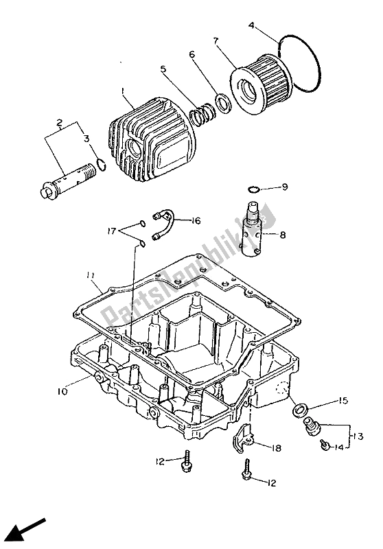 Todas las partes para Limpiador De Aceite de Yamaha FZ 750 Genesis 1990