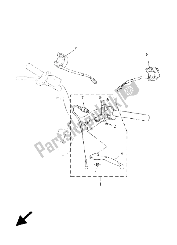 All parts for the Handle Switch & Lever of the Yamaha CS 50 AC Jogr 2005