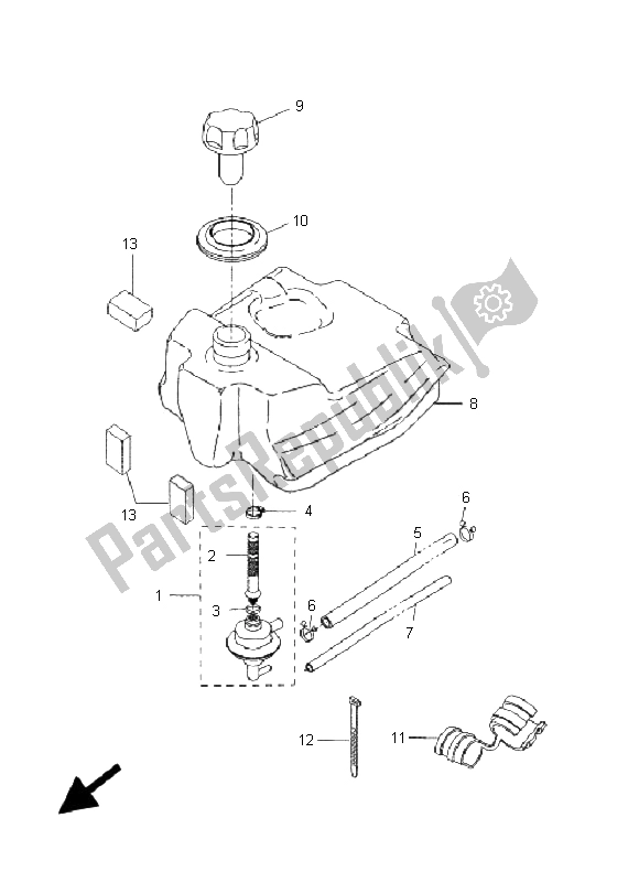 Wszystkie części do Zbiornik Paliwa Yamaha CW 50 2008