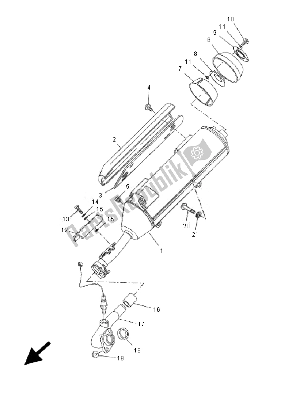 Wszystkie części do Wydechowy Yamaha VP 250 X City 2007