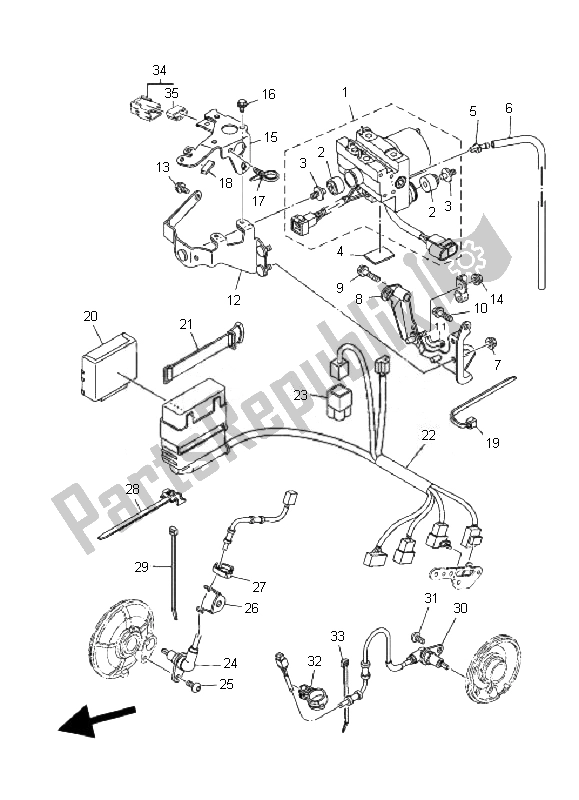 Wszystkie części do Elektryczny 3 Yamaha TDM 900A 2007