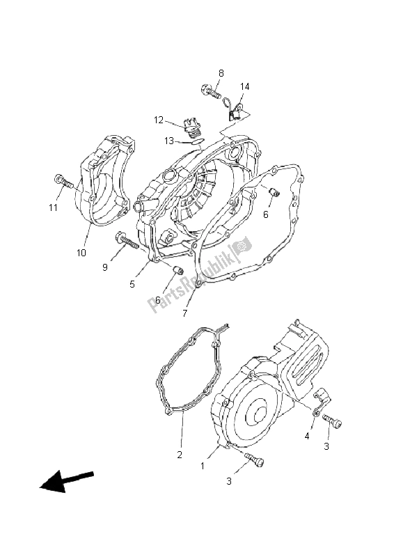 Tutte le parti per il Coperchio Del Carter 1 del Yamaha YFS 200 Blaster 2006