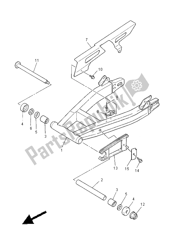 Tutte le parti per il Braccio Posteriore E Sospensione del Yamaha XJR 1300 SP 2000