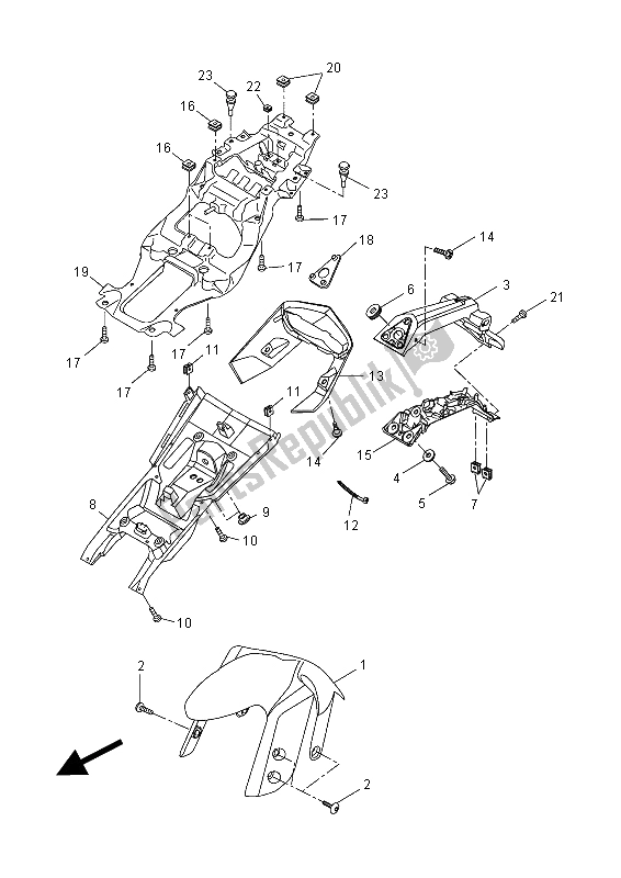 Todas las partes para Defensa de Yamaha MT 125 2015