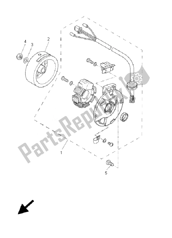 All parts for the Generator of the Yamaha EW 50N Slider 2007