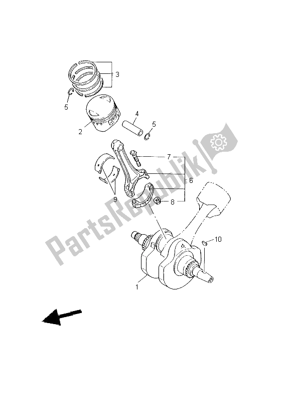 All parts for the Crankshaft & Piston of the Yamaha XVS 650A Dragstar Classic 2002