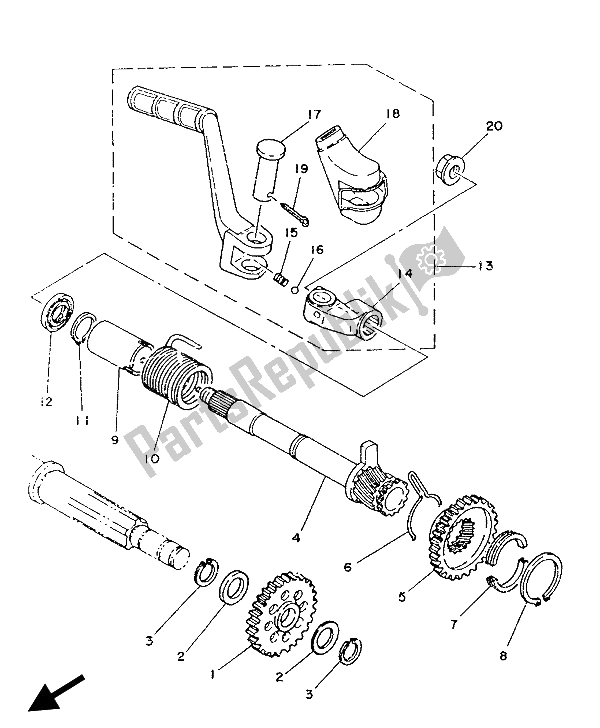 Wszystkie części do Rozrusznik Yamaha IT 200 1986