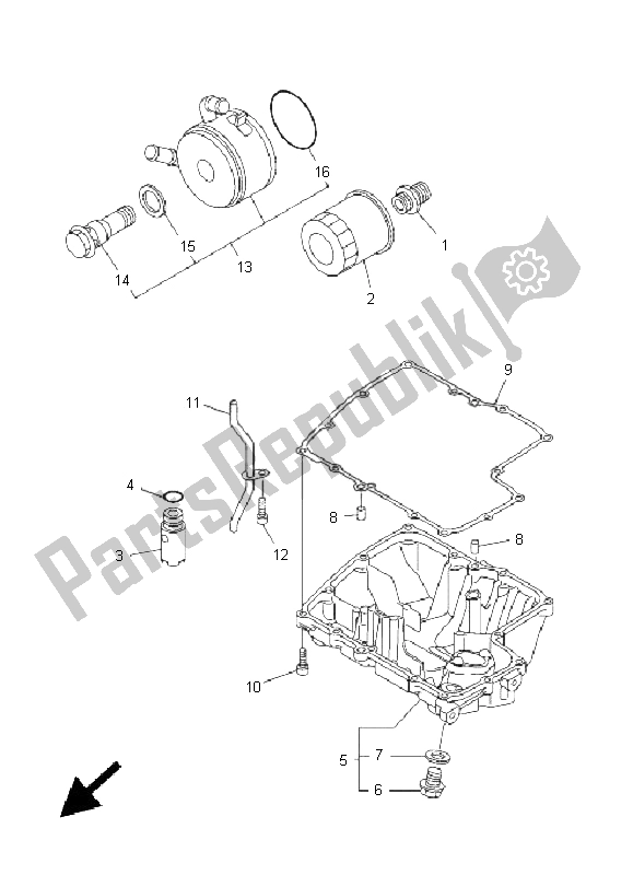 Wszystkie części do ? Rodek Do Czyszczenia Oleju Yamaha FZ1 NA Fazer 1000 2011