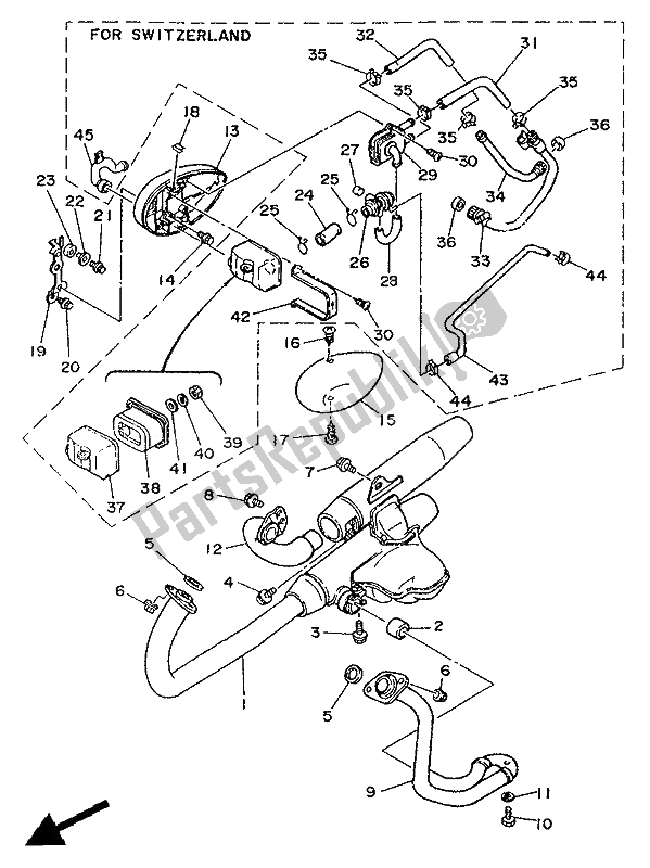 Wszystkie części do Wydechowy Yamaha XV 250 Virago 1992