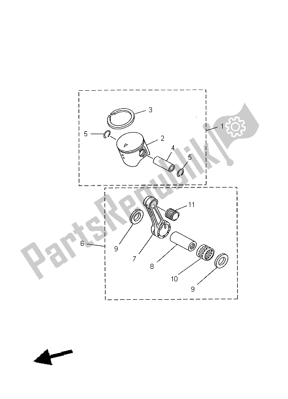 All parts for the Optional Parts 1 of the Yamaha YZ 125 2002