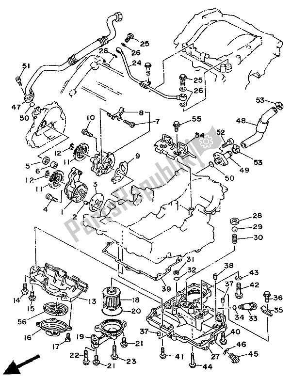 Todas las partes para Bomba De Aceite de Yamaha TDM 850 1991