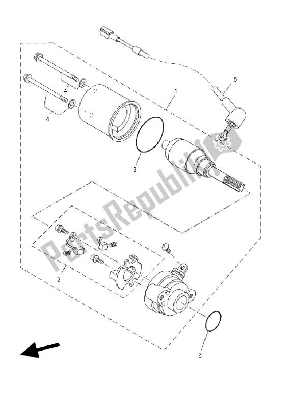 Tutte le parti per il Motore Di Avviamento del Yamaha WR 125X 2011