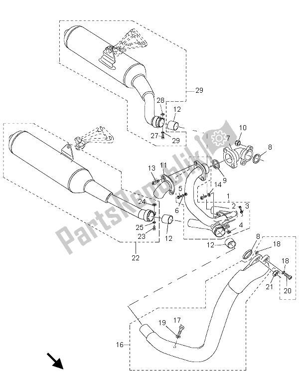 Todas las partes para Cansada de Yamaha BT 1100 Bulldog 2005