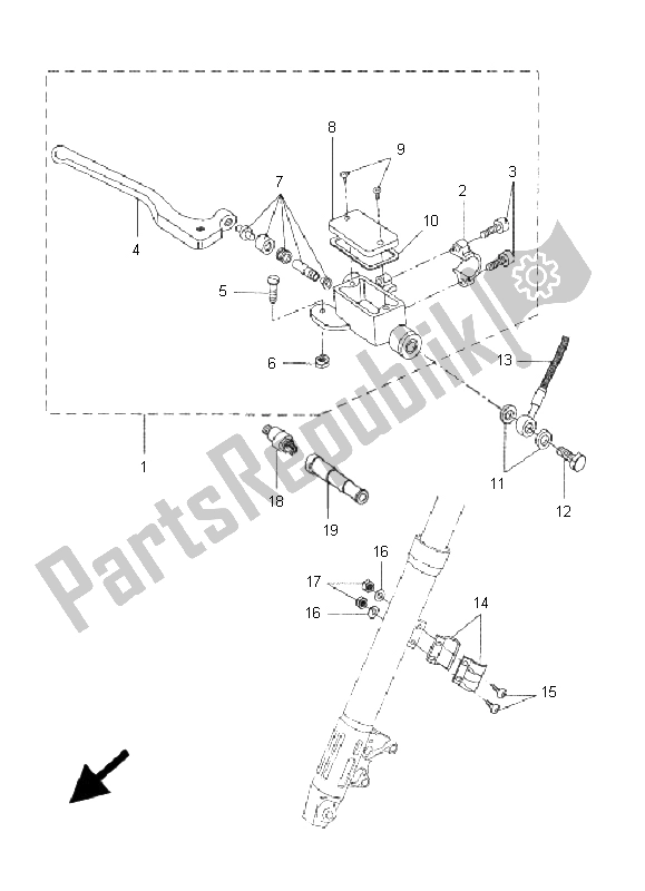 Todas las partes para Cilindro Maestro Delantero de Yamaha DT 50R SM 2006