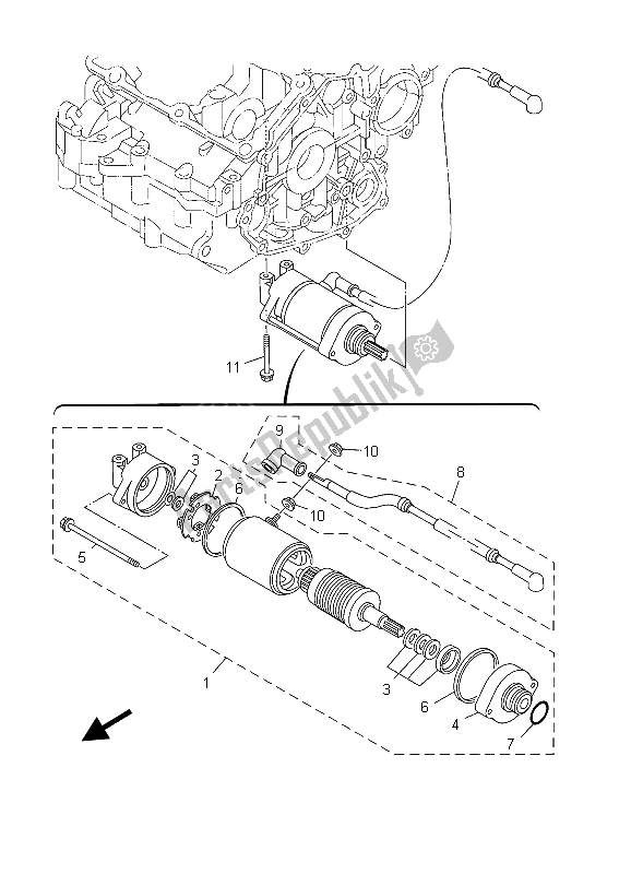 Tutte le parti per il Motore Di Avviamento del Yamaha TDM 900 2003