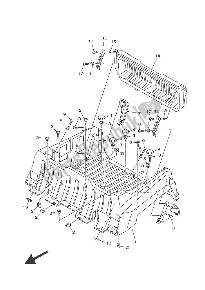 All parts for the Carrier of the Yamaha YXE 700 ES 2016