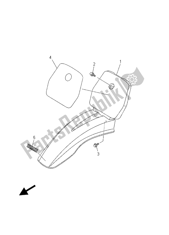 Tutte le parti per il Parafango del Yamaha TT R 90E 2003