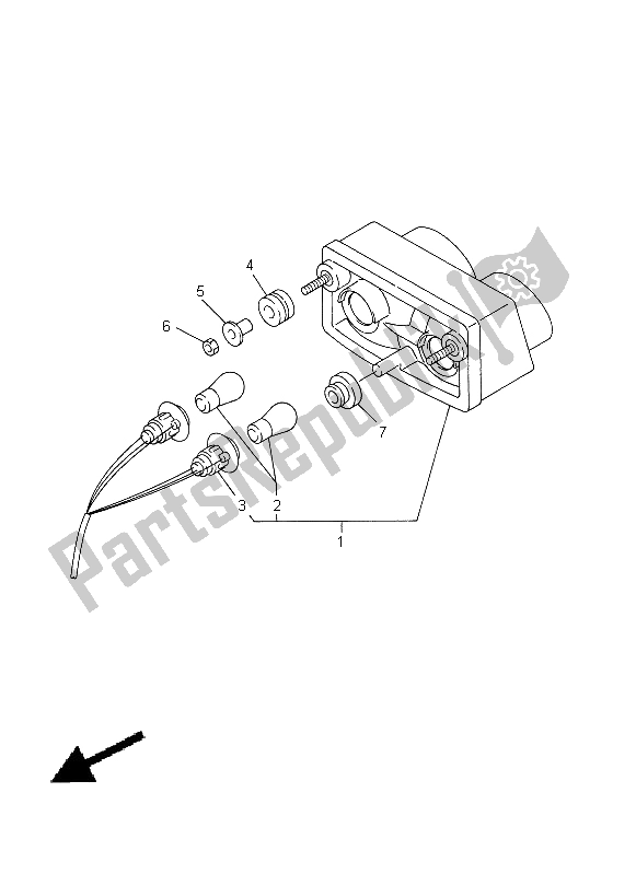 Toutes les pièces pour le Feu Arrière du Yamaha YZF R1 1000 1998