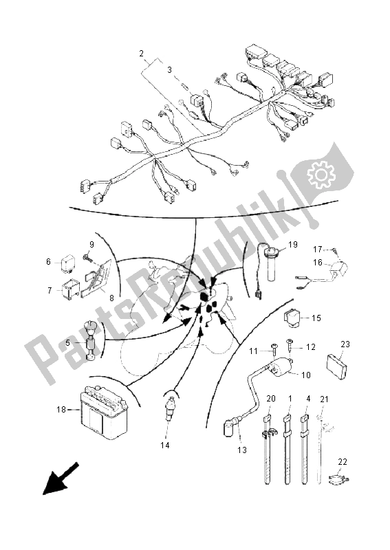 All parts for the Electrical 2 of the Yamaha YQ 50 Aerox 2009