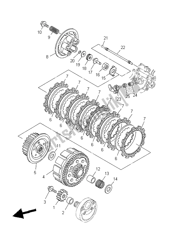 Todas las partes para Embrague de Yamaha YZ 125 2009