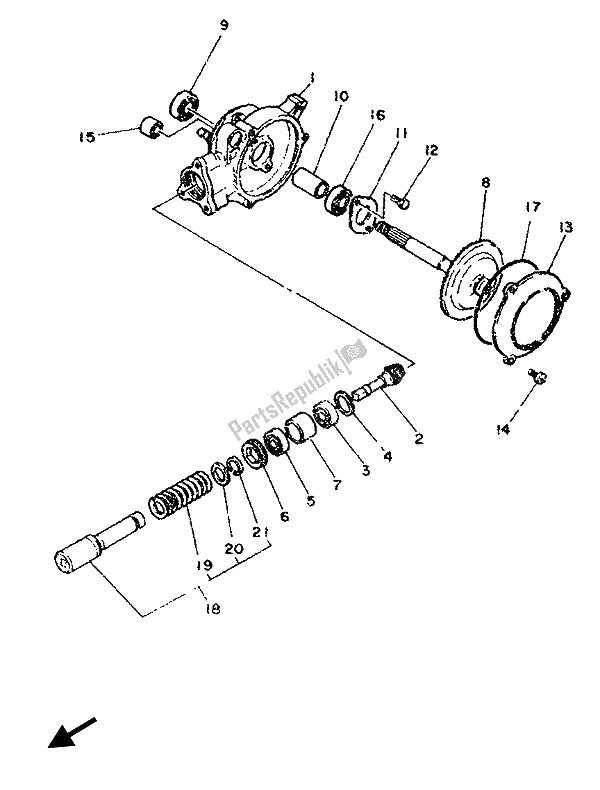 Todas las partes para Eje De Accionamiento de Yamaha PW 50 1994