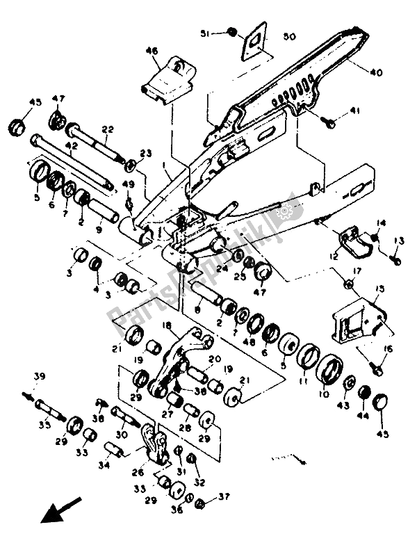 Todas las partes para Brazo Trasero de Yamaha XTZ 660 1993