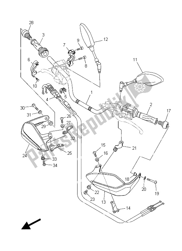 Tutte le parti per il Maniglia E Cavo Dello Sterzo del Yamaha XT 1200Z 2015