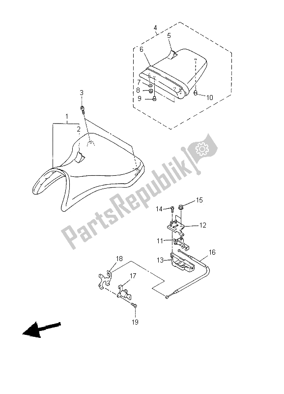 Tutte le parti per il Posto A Sedere del Yamaha YZF R6 600 2002