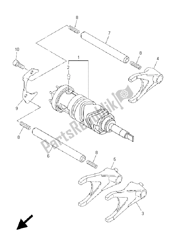 Tutte le parti per il Il Turno Venne E Biforcò del Yamaha FJR 1300 AS 2011