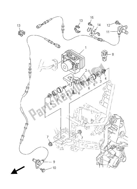 Tutte le parti per il Elettrico 3 del Yamaha XP 500A 2015