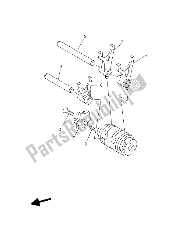 Toutes les pièces pour le Came Et Fourchette De Changement De Vitesse du Yamaha TT R 125 SW LW 2006