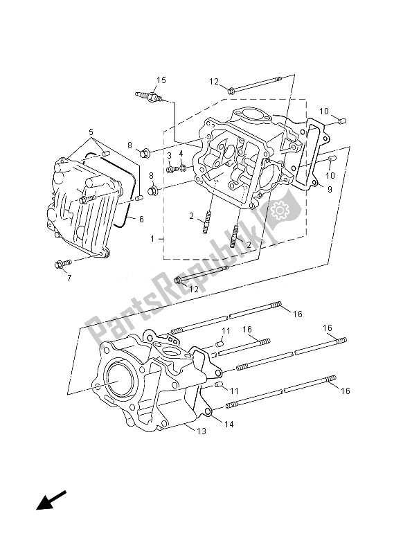 Todas las partes para Cabeza De Cilindro de Yamaha YN 50 FU 2013