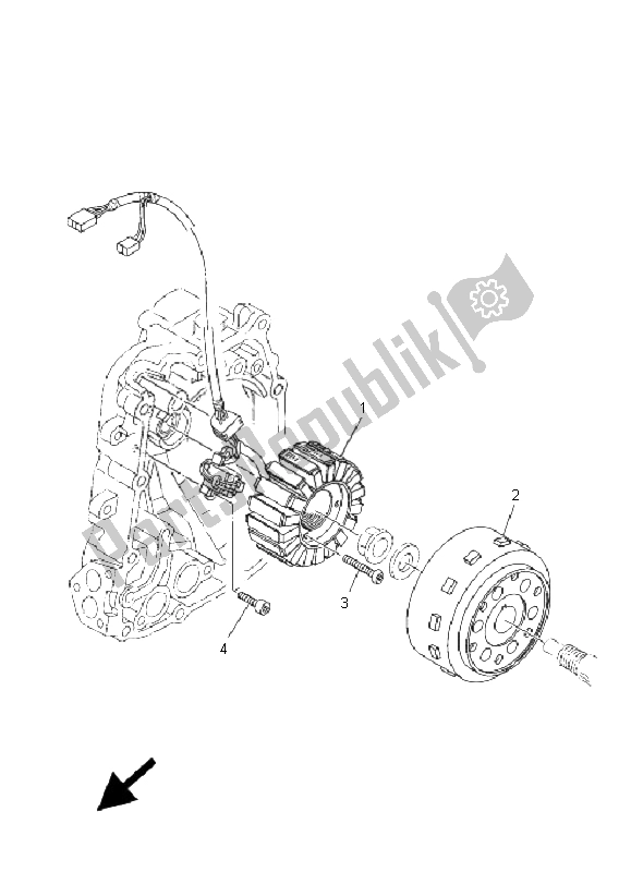 All parts for the Generator of the Yamaha YP 400 Majesty 2006