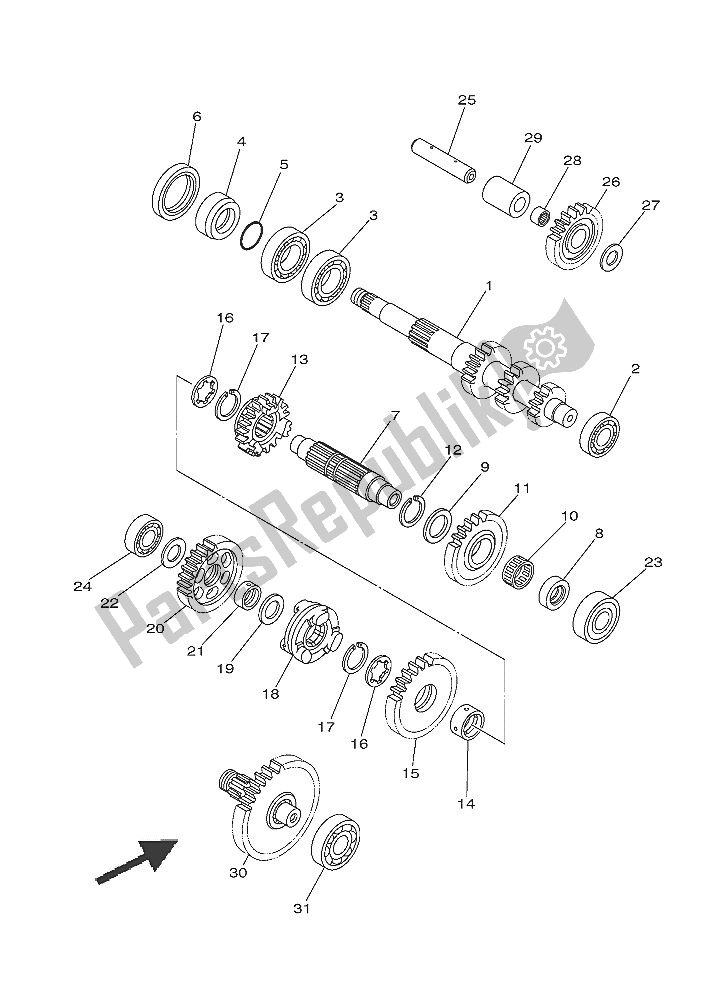 Wszystkie części do Przenoszenie Yamaha YXC 700E 2016