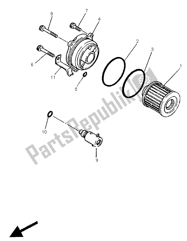 Toutes les pièces pour le Nettoyant Huile du Yamaha XV 1100 Virago 1998