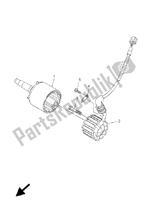 All parts for the Generator of the Yamaha FZ1 NA Fazer 1000 2008