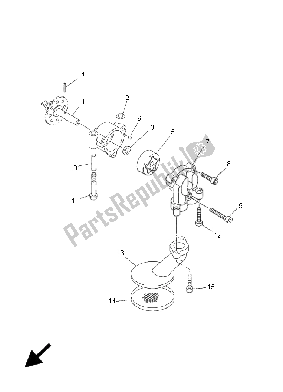 Todas las partes para Bomba De Aceite de Yamaha FJR 1300 AS 2008