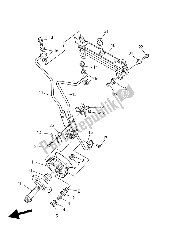 Tutte le parti per il Radiatore Dell'olio del Yamaha XJ 600S Diversion 2002