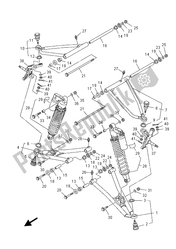 Todas as partes de Suspensão Dianteira E Roda do Yamaha YFZ 450 Rsed 2013