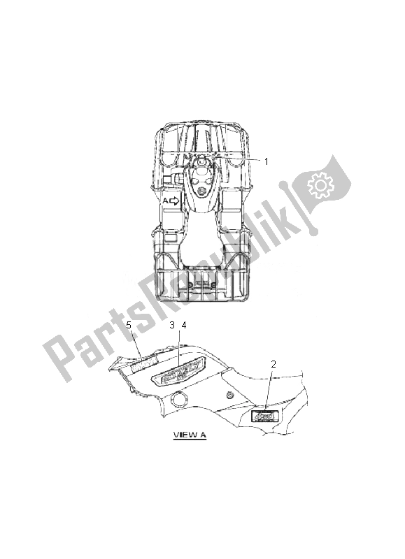 All parts for the Graphics of the Yamaha YFM 350F Grizzly 2X4 2007