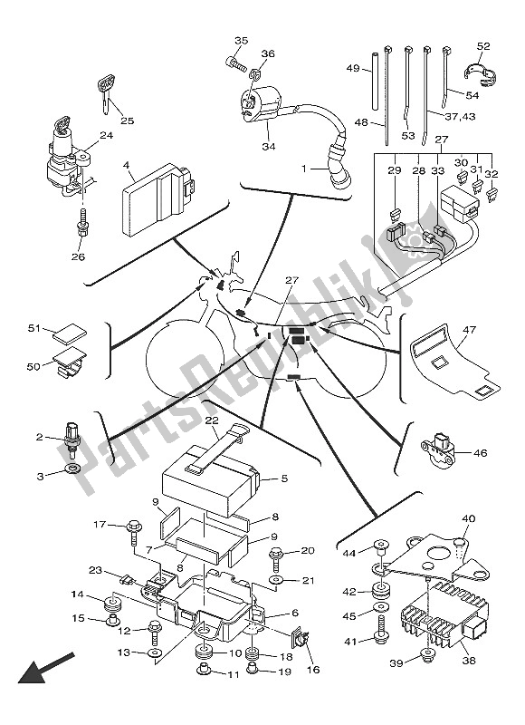 Todas las partes para Eléctrico 1 de Yamaha SR 400 2016