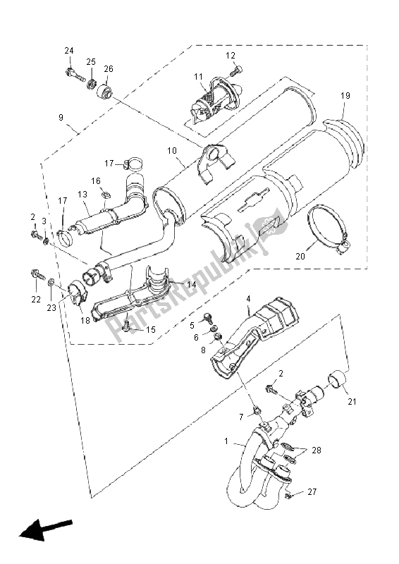 Todas las partes para Cansada de Yamaha YFM 660F Grizzly 2003