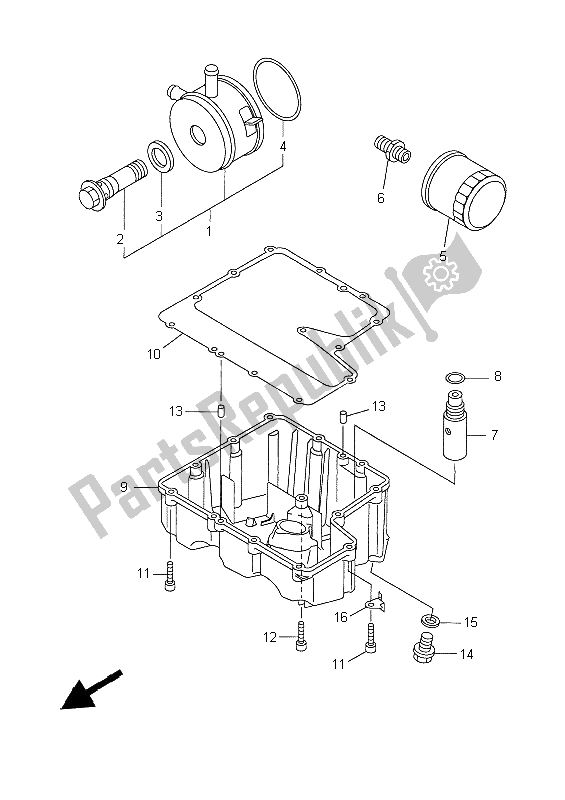 Tutte le parti per il Filtro Olio del Yamaha YZF R6 600 1999