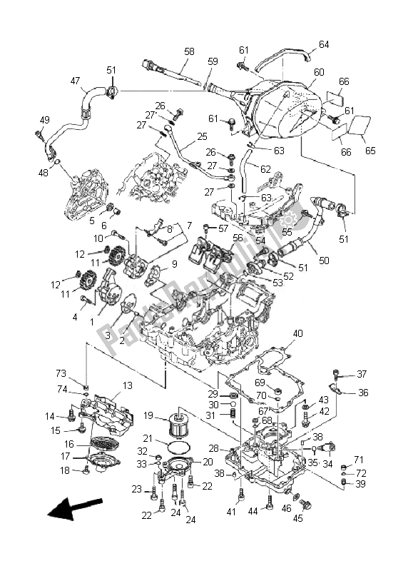 Todas las partes para Bomba De Aceite de Yamaha TDM 900 2007