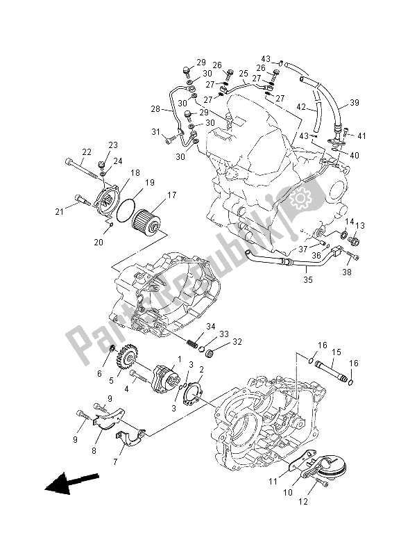 Toutes les pièces pour le La Pompe à Huile du Yamaha XT 660X 2004