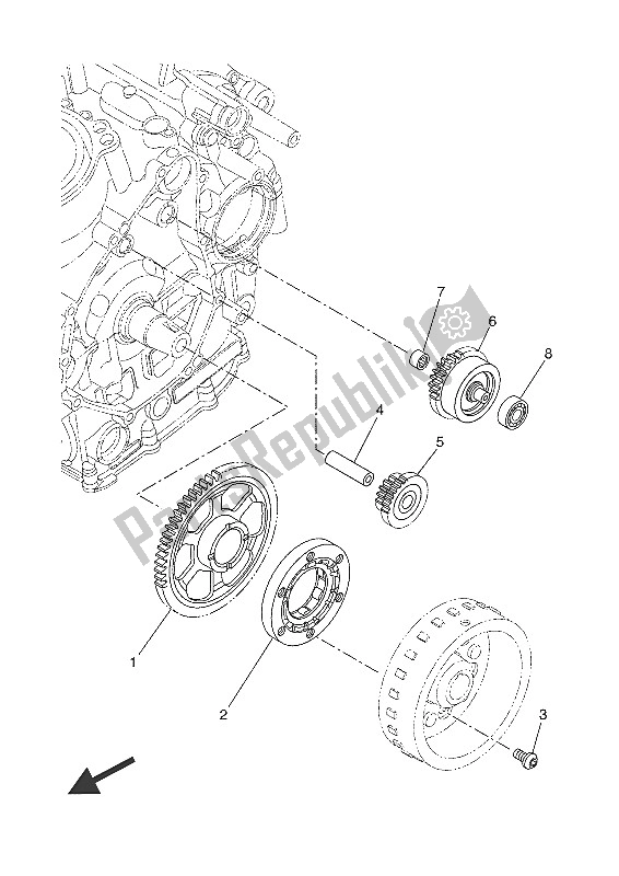 Wszystkie części do Rozrusznik Yamaha XSR 700 2016
