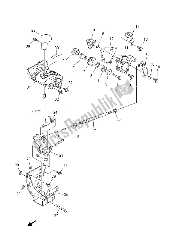 Todas las partes para Eje De Cambio de Yamaha YFM 450 FGD IRS Grizzly 4X4 2013