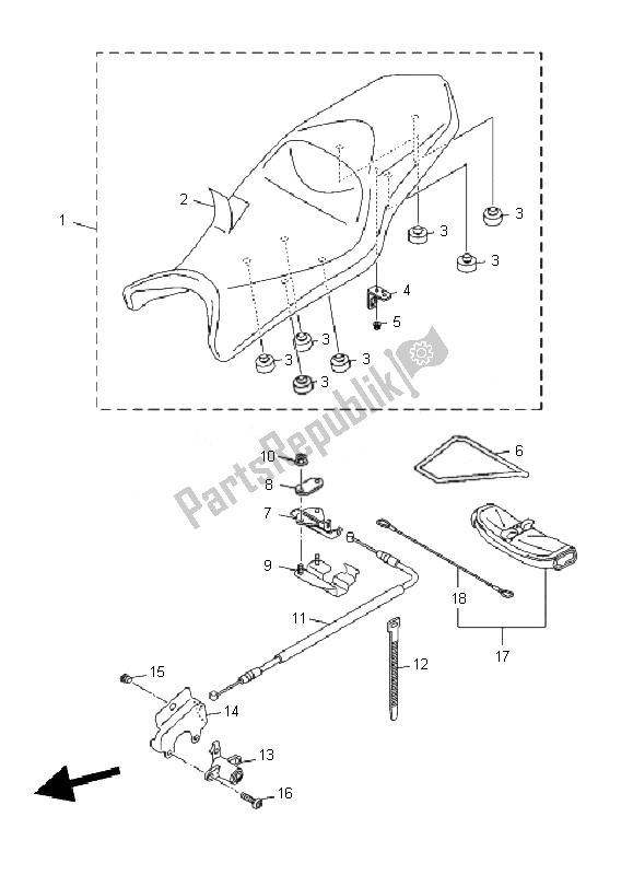 Tutte le parti per il Posto A Sedere del Yamaha XJ6N 600 2010