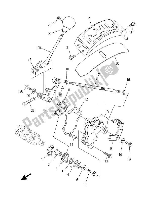 Tutte le parti per il Albero Del Cambio del Yamaha YFM 700 GPD Grizzly 4X4 2013