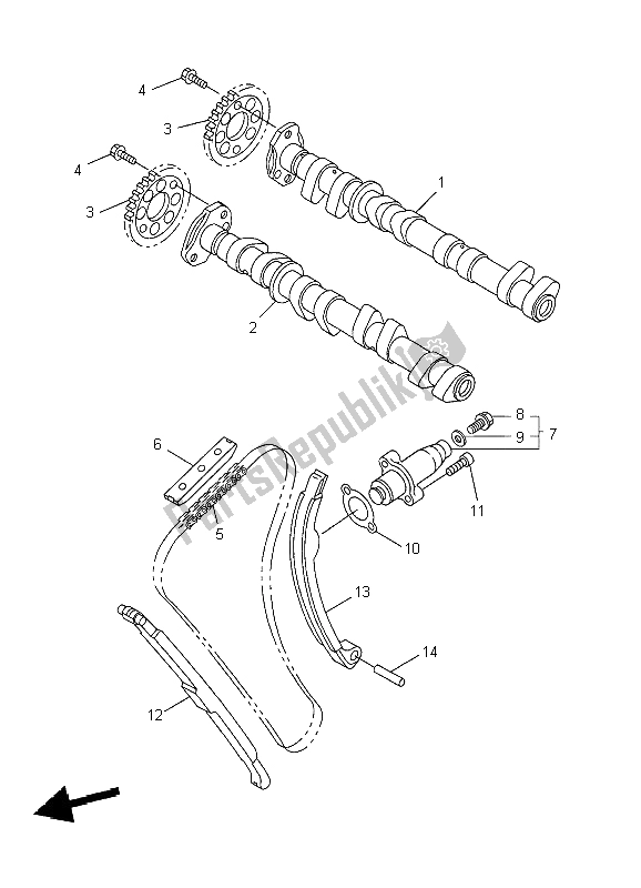 Tutte le parti per il Albero A Camme E Catena del Yamaha YZF R6 600 2004